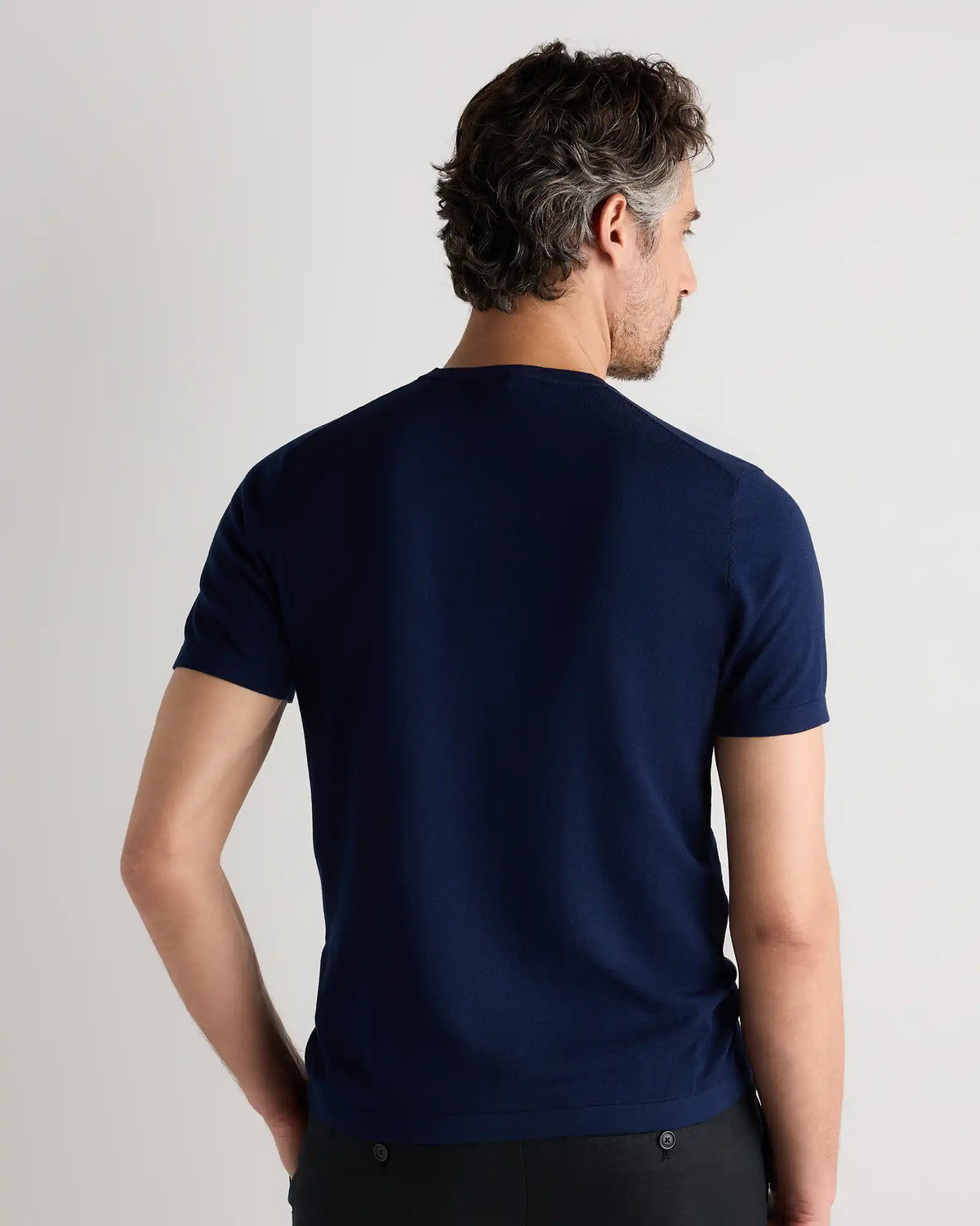 Cotton-Silk Short Sleeve Crewneck Sweater