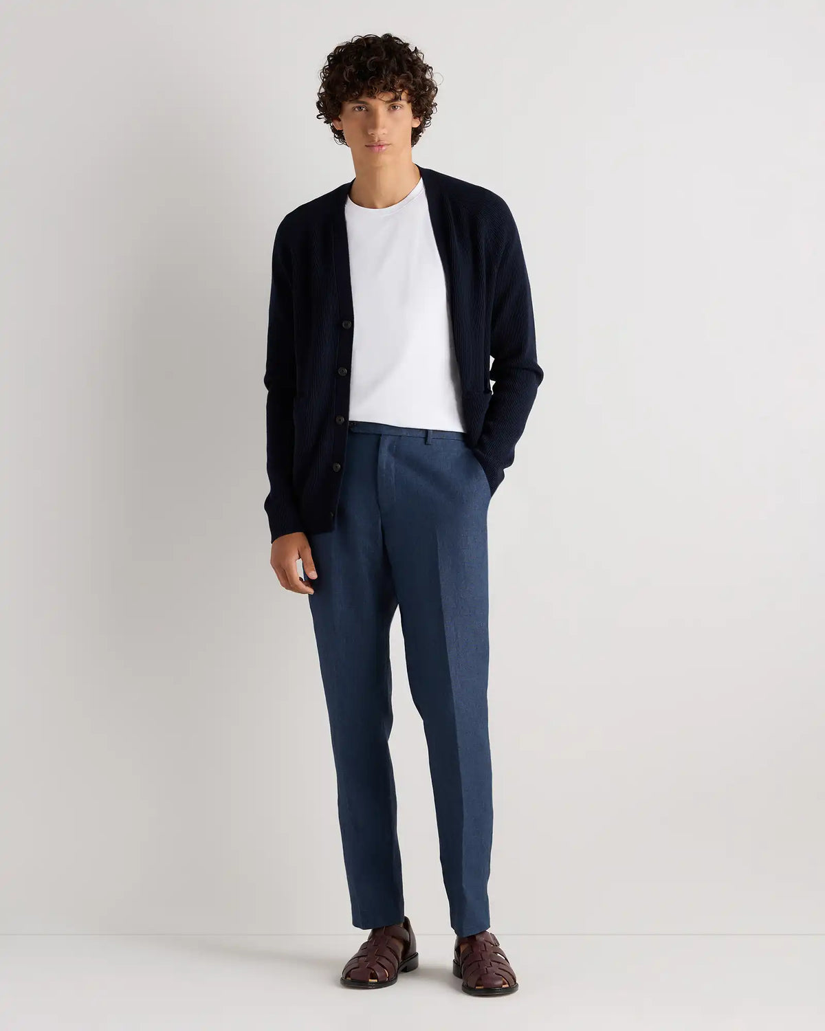 100% Organic Cotton Ribbed Cardigan