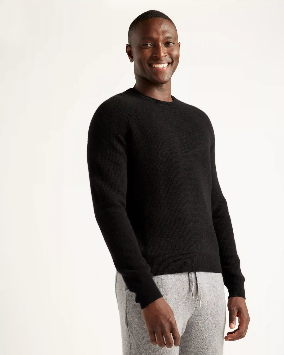 Mongolian Spring Cashmere Waffle Sweatshirt