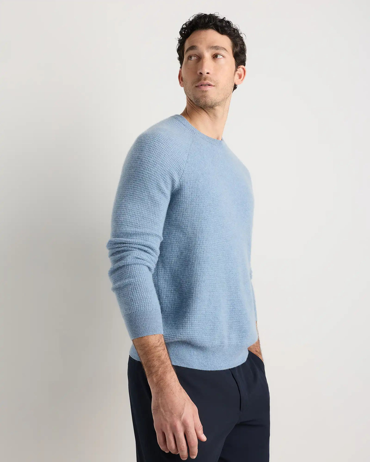 Mongolian Cashmere Waffle Sweatshirt