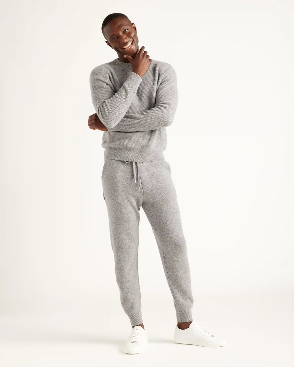 Mongolian Spring Cashmere Waffle Sweatshirt