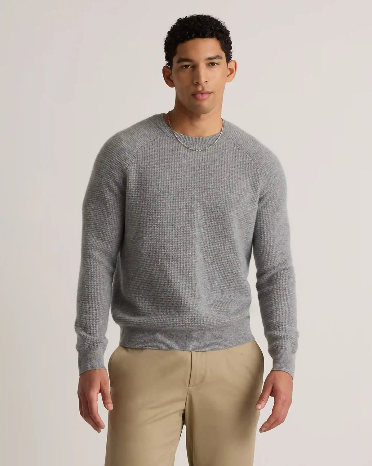 Mongolian Cashmere Waffle Sweatshirt