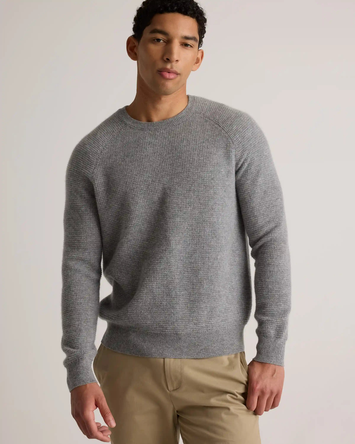 Mongolian Cashmere Waffle Sweatshirt