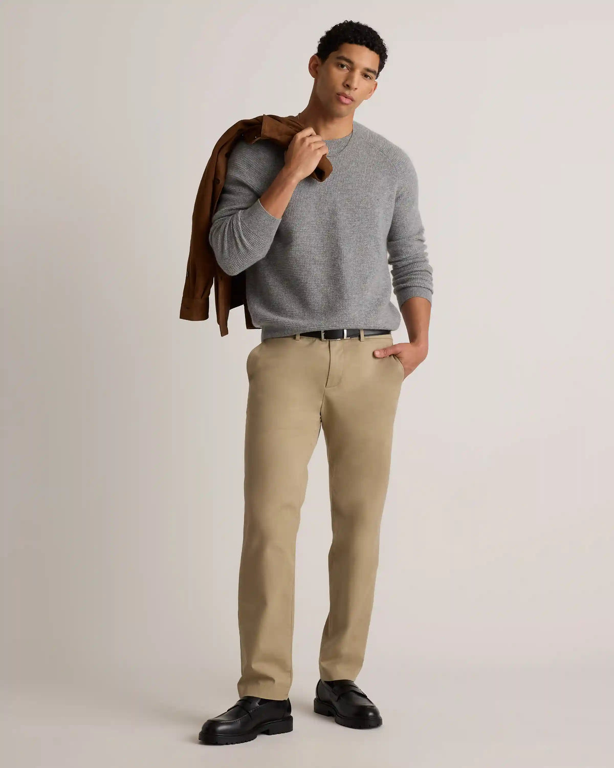 Mongolian Cashmere Waffle Sweatshirt