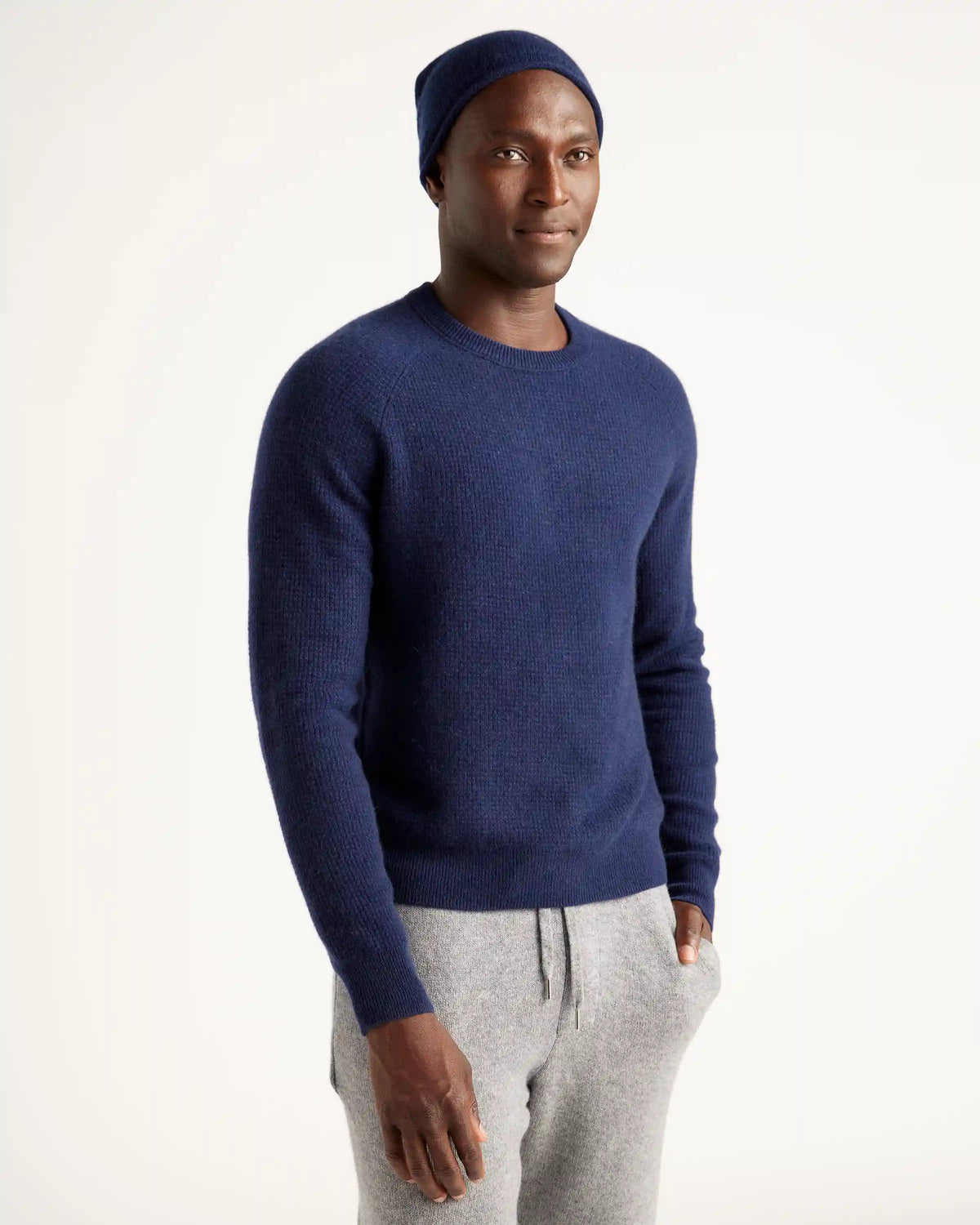 Mongolian Spring Cashmere Waffle Sweatshirt