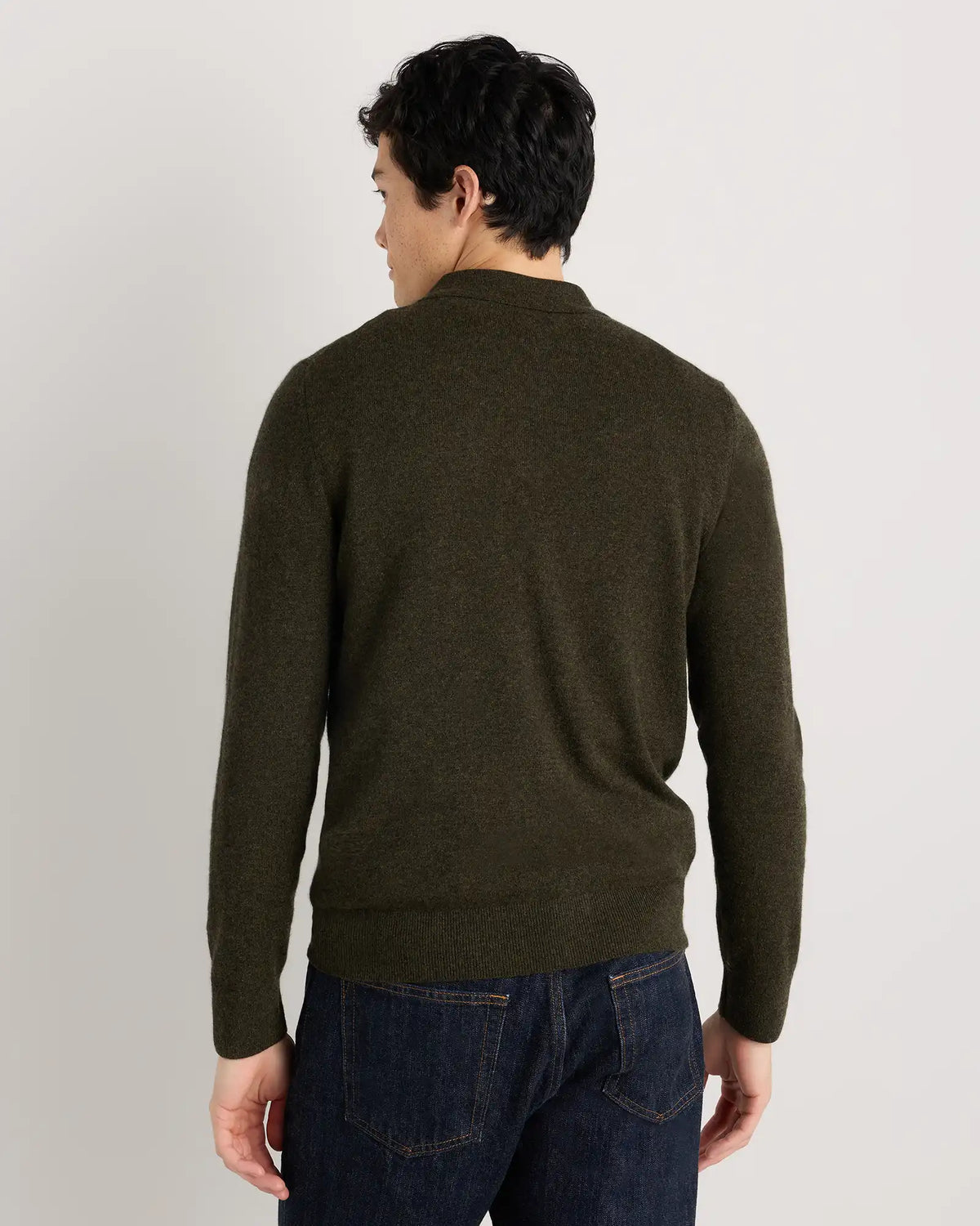 Mongolian Cashmere Polo Sweater