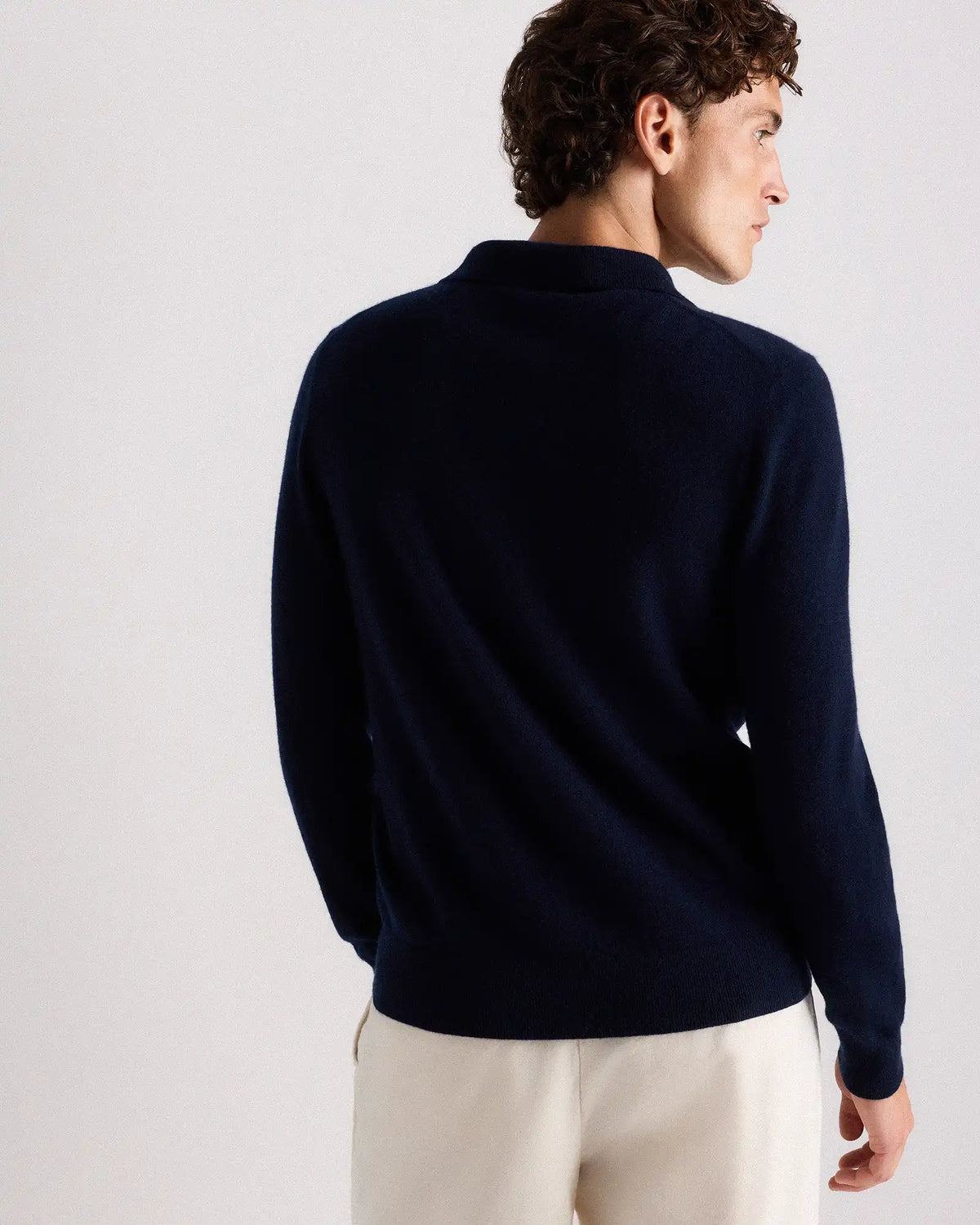 Mongolian Cashmere Polo Sweater