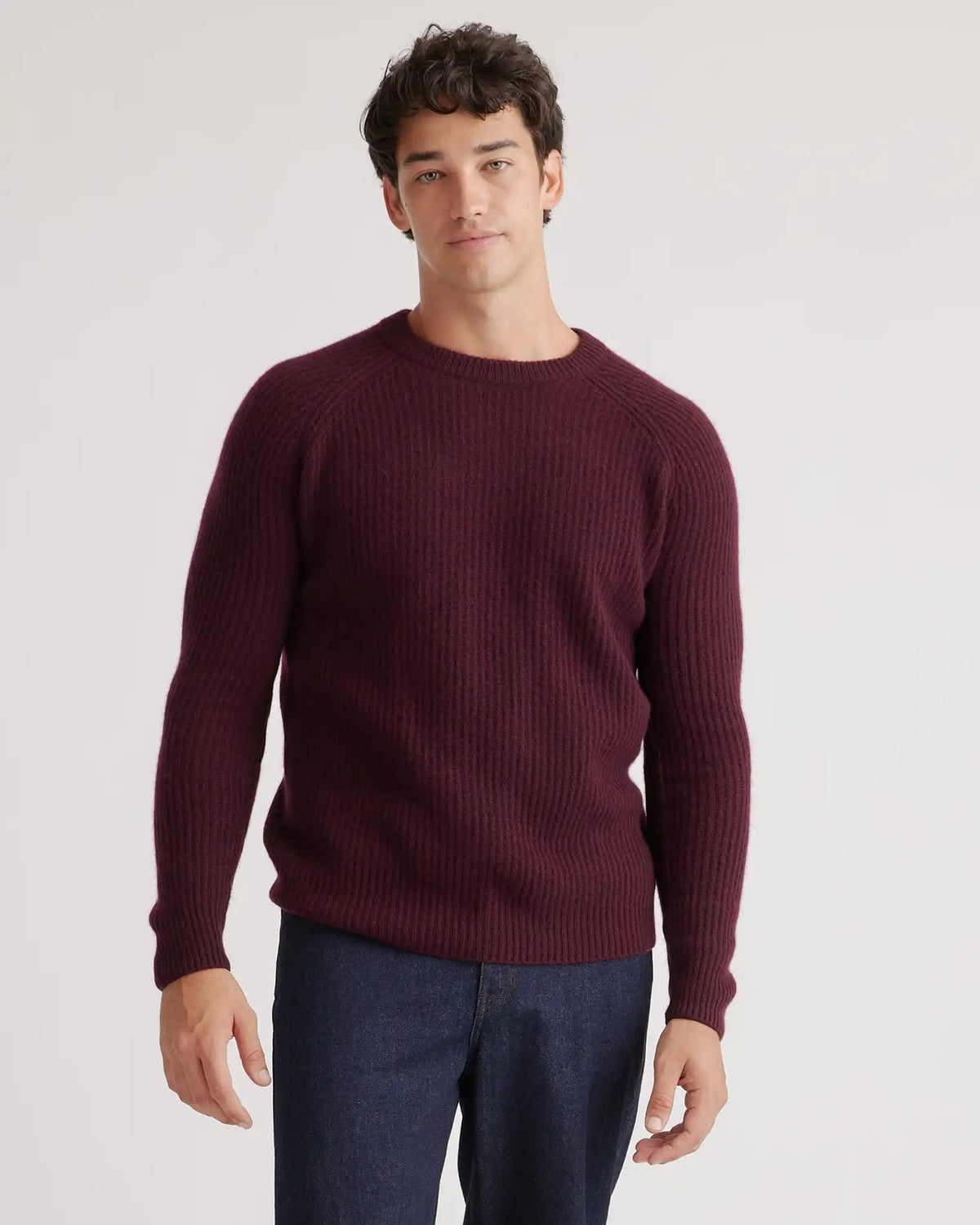 Mongolian Cashmere Fisherman Crewneck Sweater