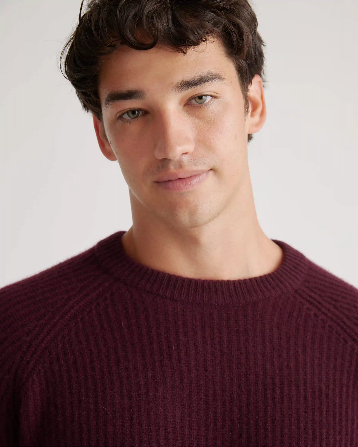 Mongolian Cashmere Fisherman Crewneck Sweater
