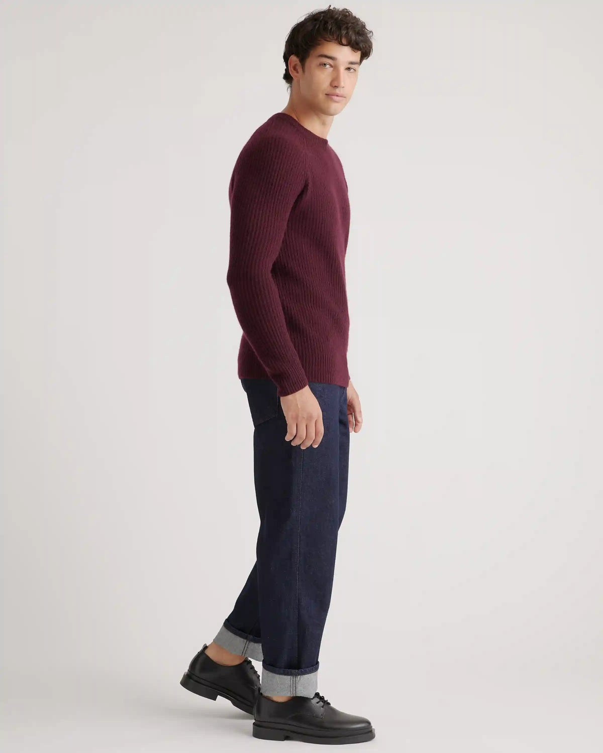Mongolian Cashmere Fisherman Crewneck Sweater