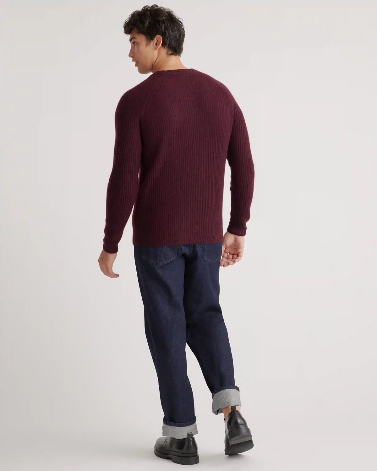 Mongolian Cashmere Fisherman Crewneck Sweater