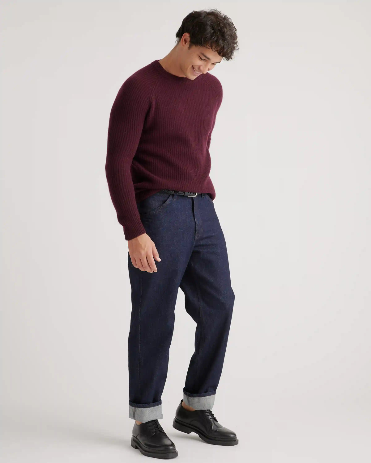 Mongolian Spring Cashmere Fisherman Crewneck Sweater