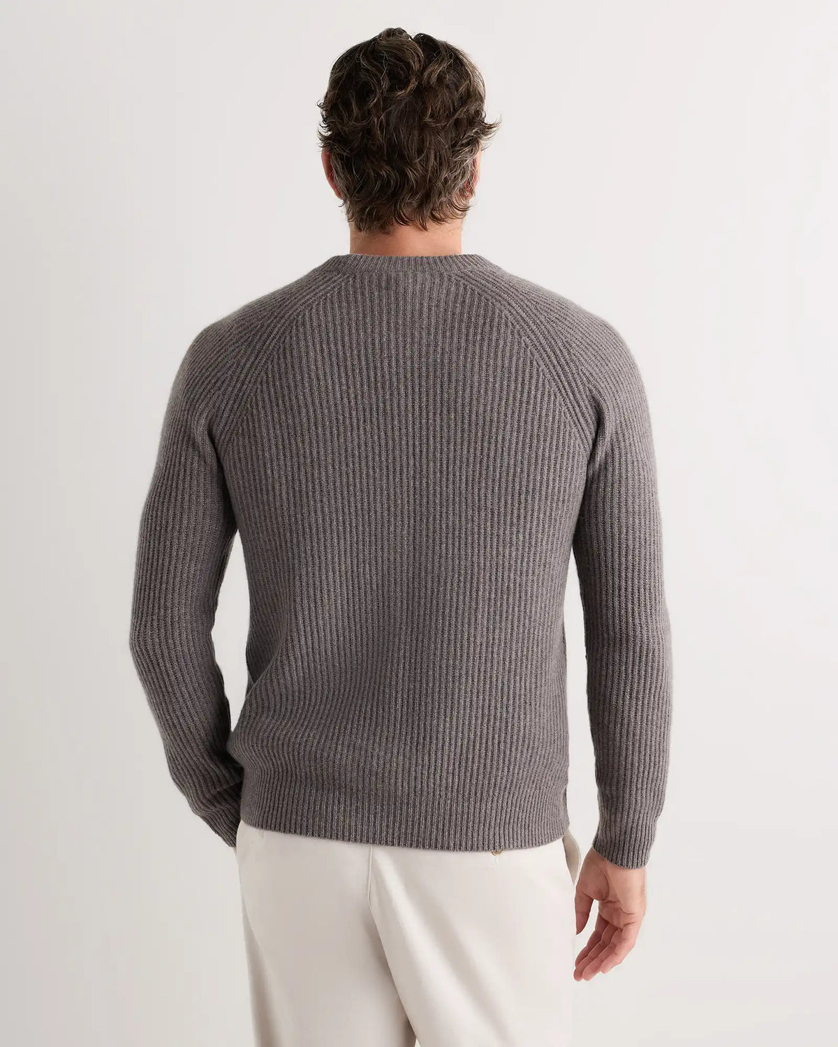 Mongolian Cashmere Fisherman Crewneck Sweater
