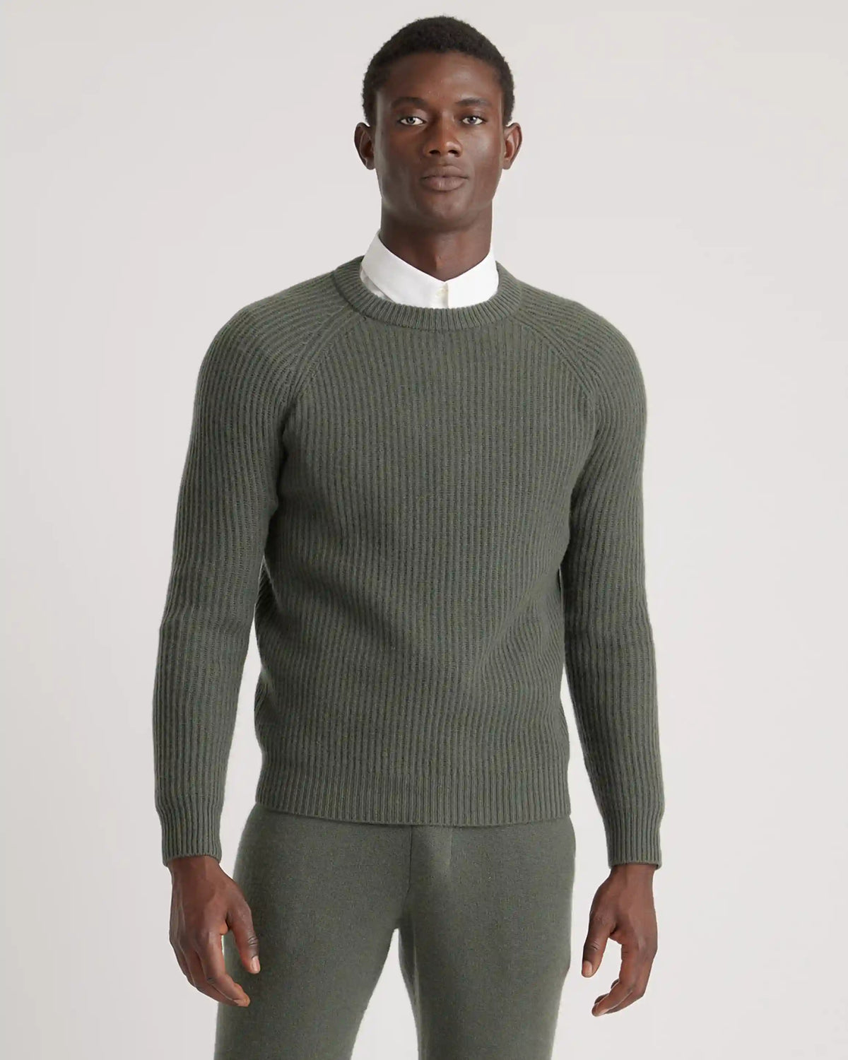 Mongolian Spring Cashmere Fisherman Crewneck Sweater