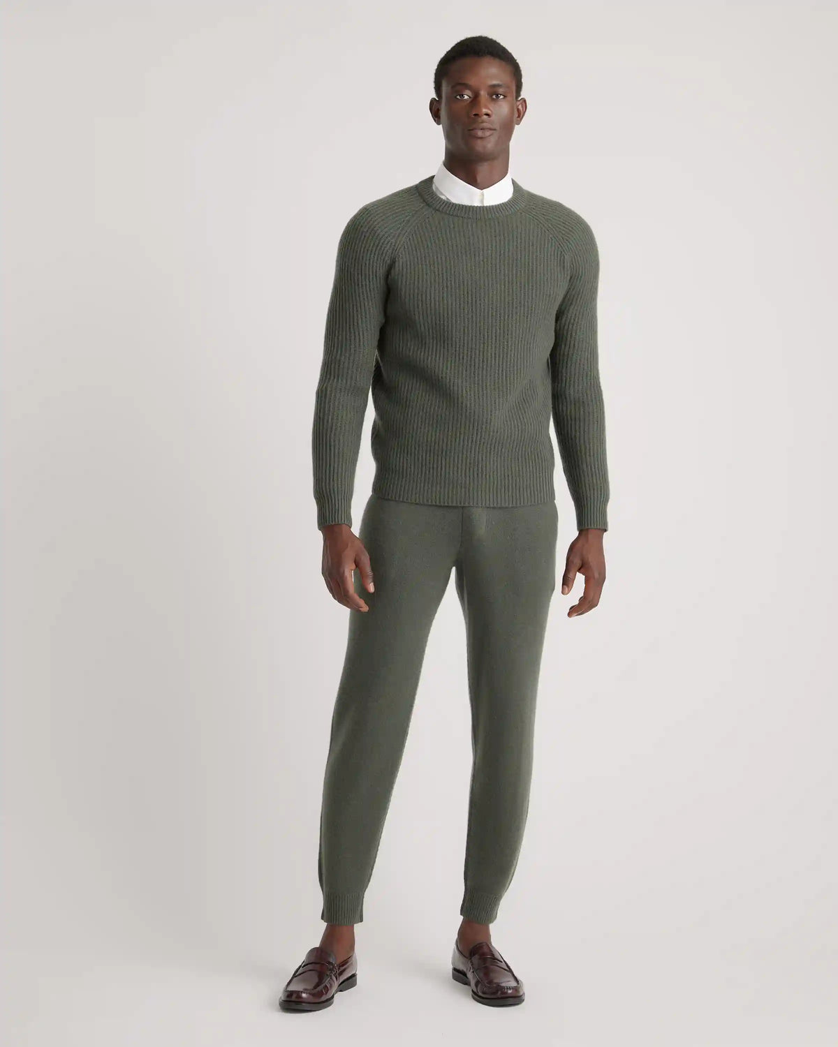 Mongolian Cashmere Fisherman Crewneck Sweater