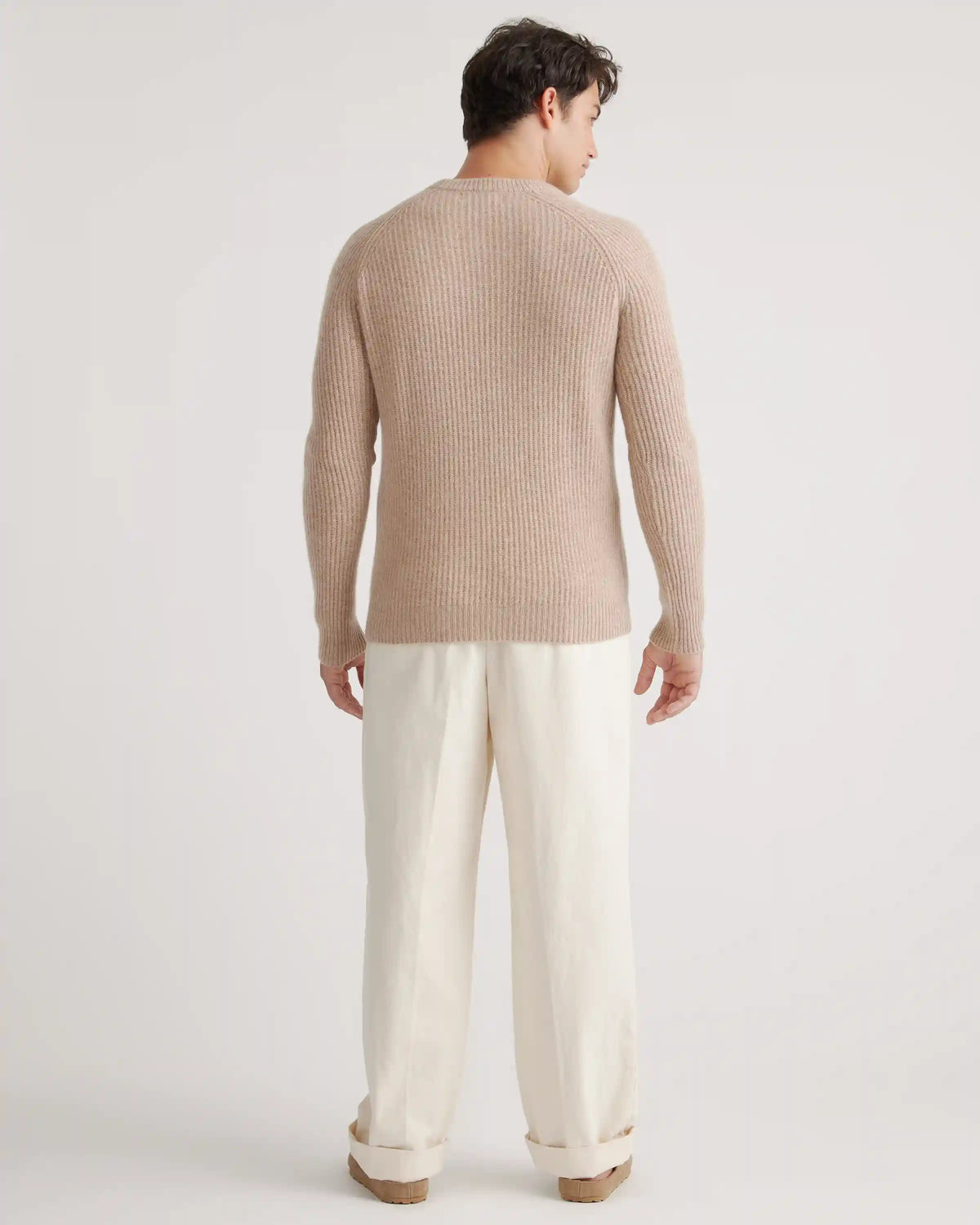 Mongolian Cashmere Fisherman Crewneck Sweater