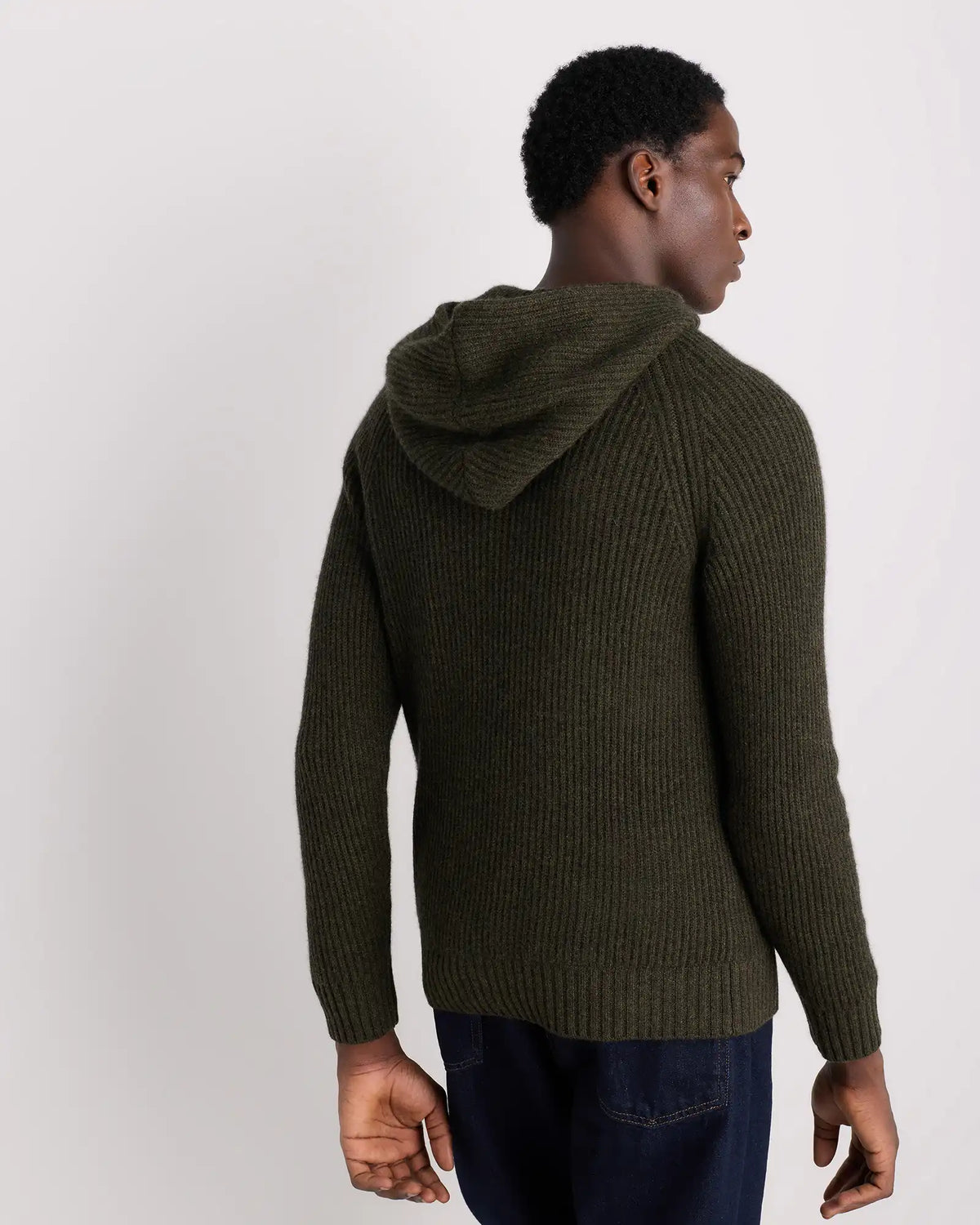 Mongolian Cashmere Fisherman Pullover Hoodie