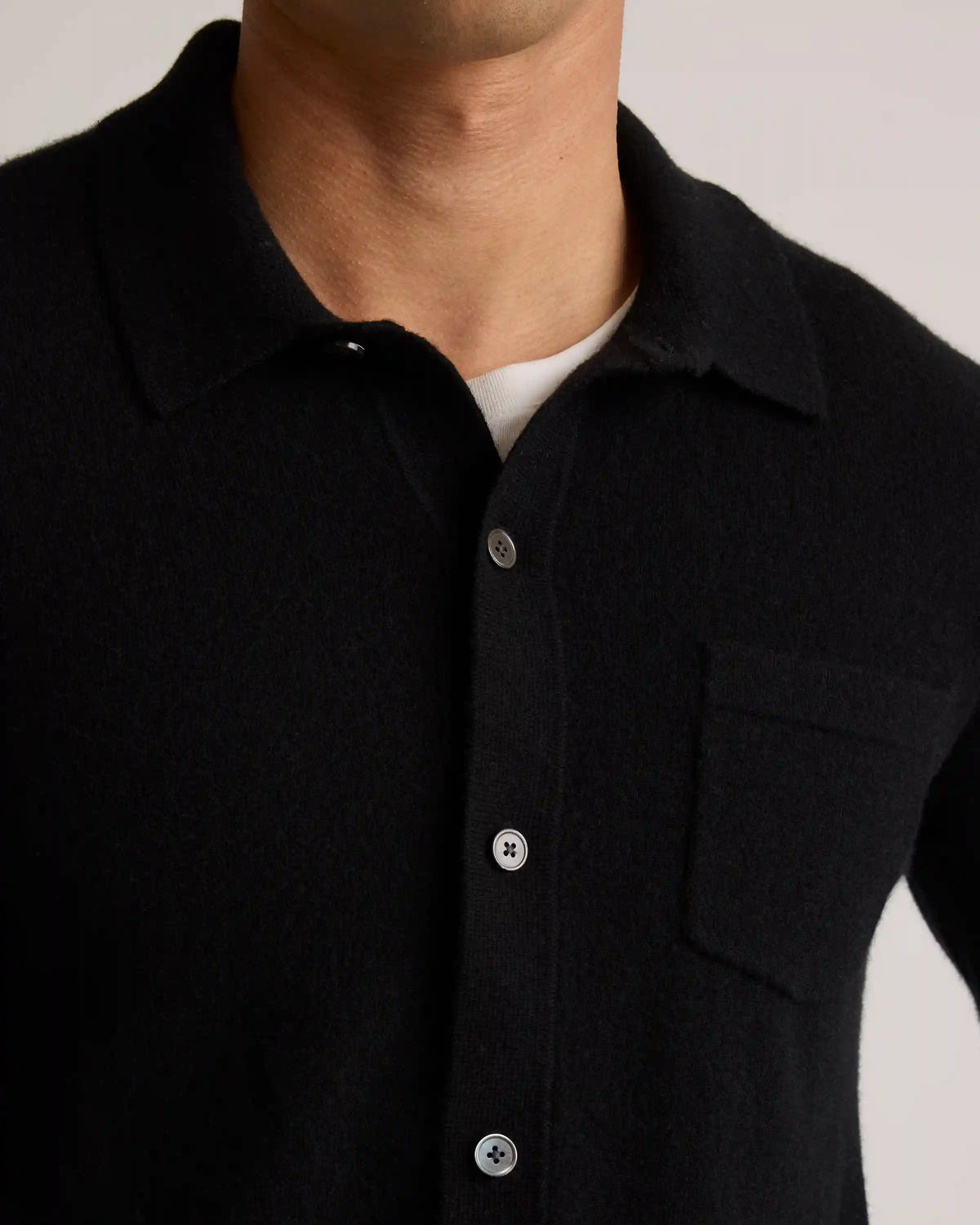 Mongolian Cashmere Button Down Sweater