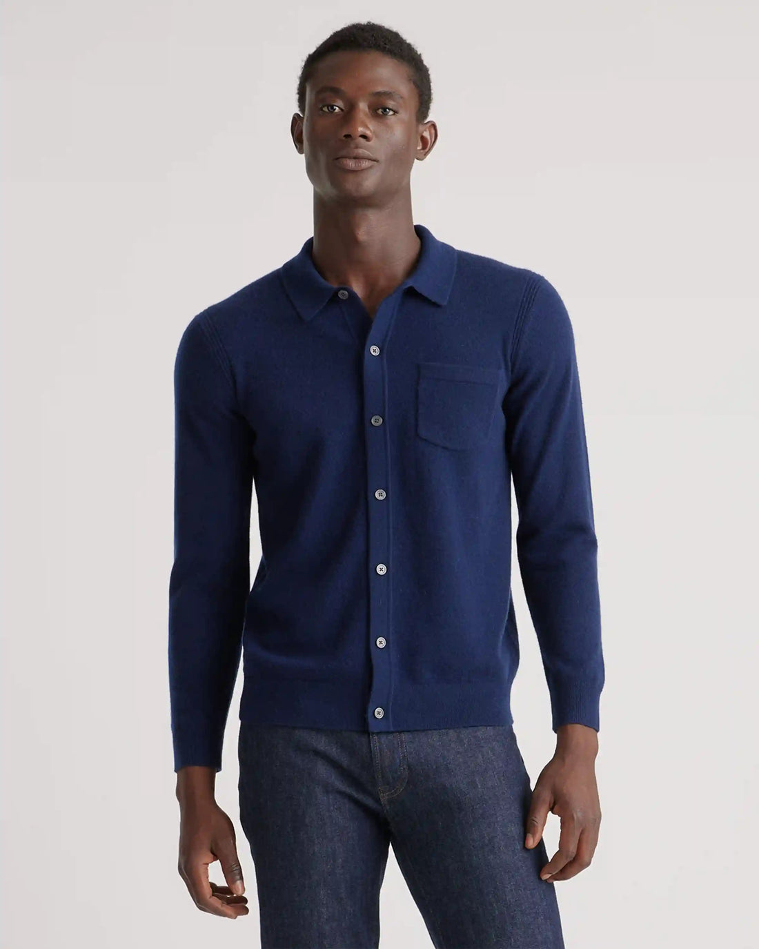 Mongolian Cashmere Button Down Sweater