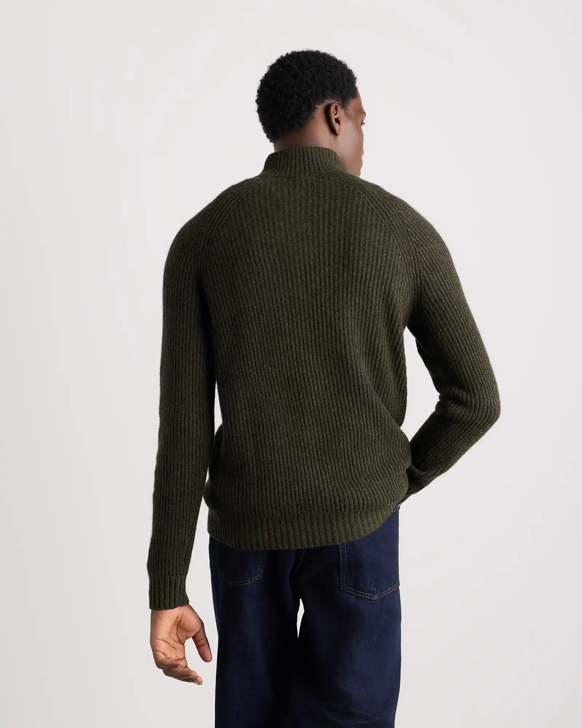 Mongolian Cashmere Fisherman Quarter Zip Sweater
