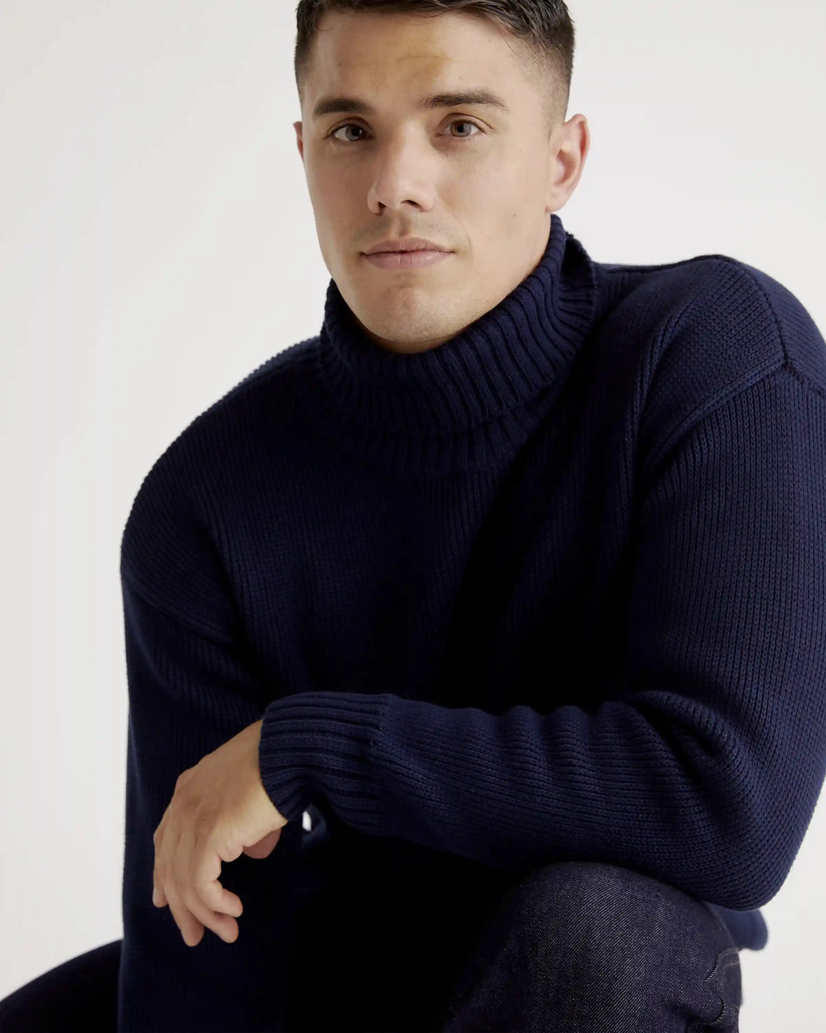 100% Organic Cotton Turtleneck Sweater
