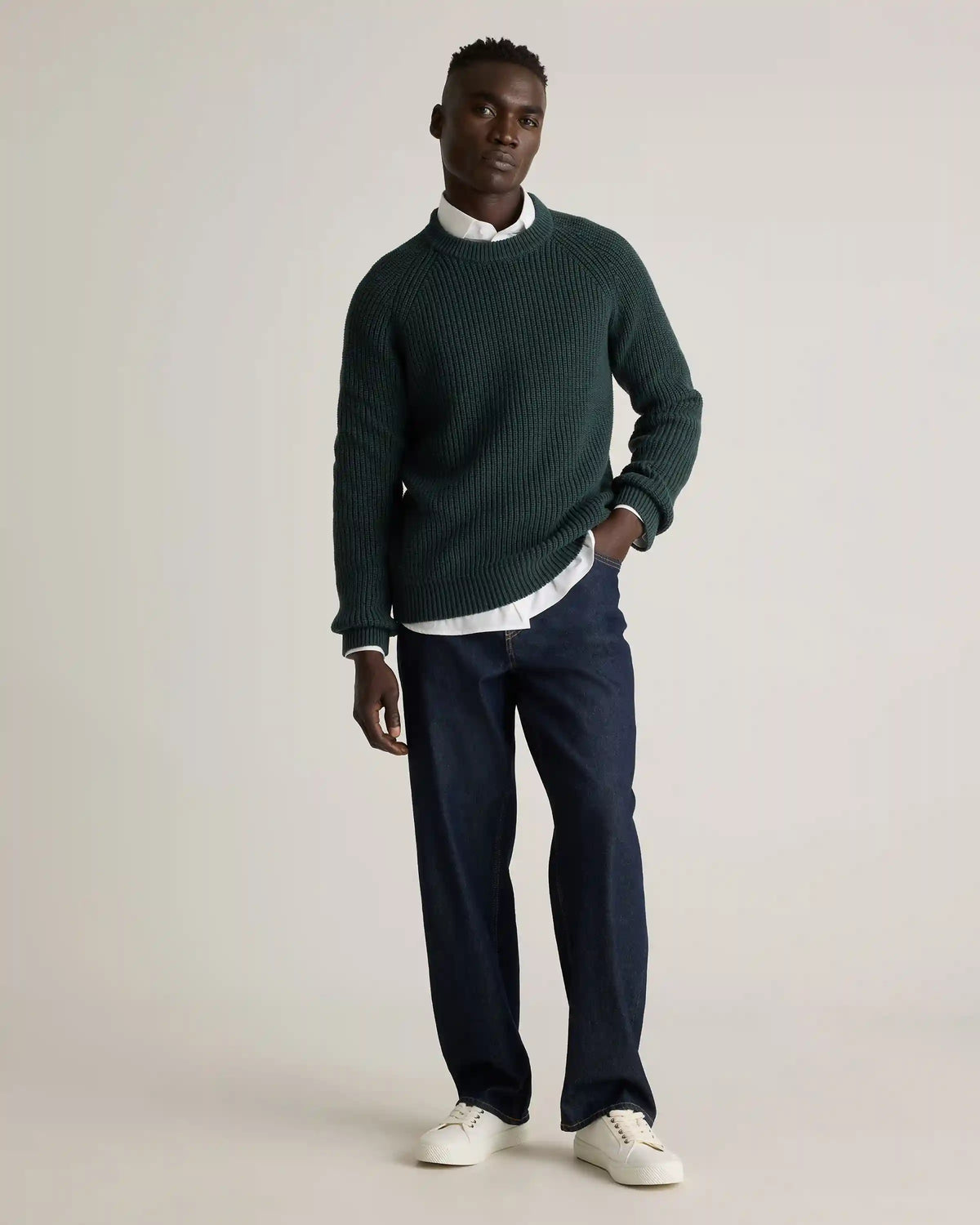 100% Organic Cotton Fisherman Crew Sweater