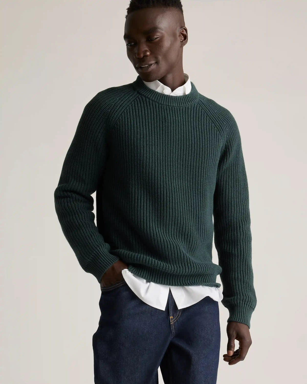 100% Organic Cotton Fisherman Crew Sweater