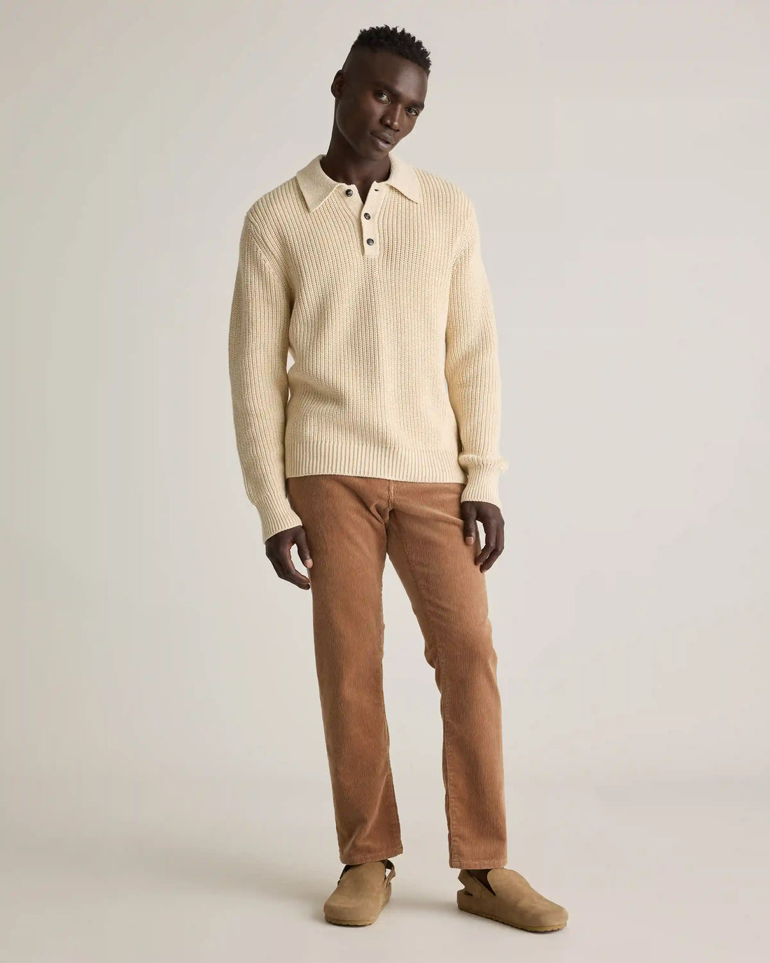 100% Organic Cotton Fisherman Polo Sweater