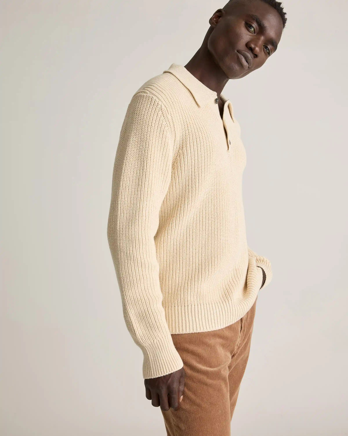 100% Organic Cotton Fisherman Polo Sweater