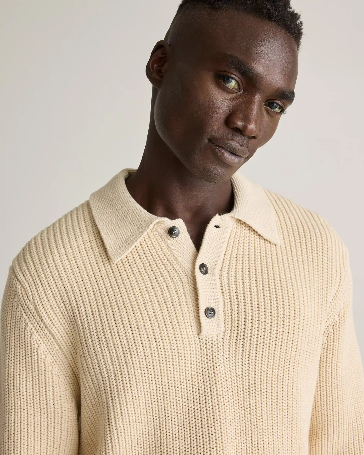 100% Organic Cotton Fisherman Polo Sweater