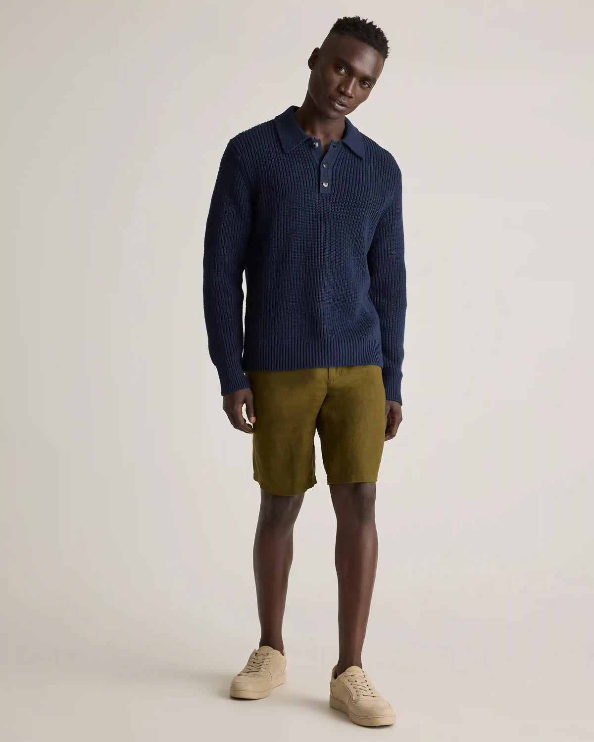 100% Organic Cotton Fisherman Polo Sweater