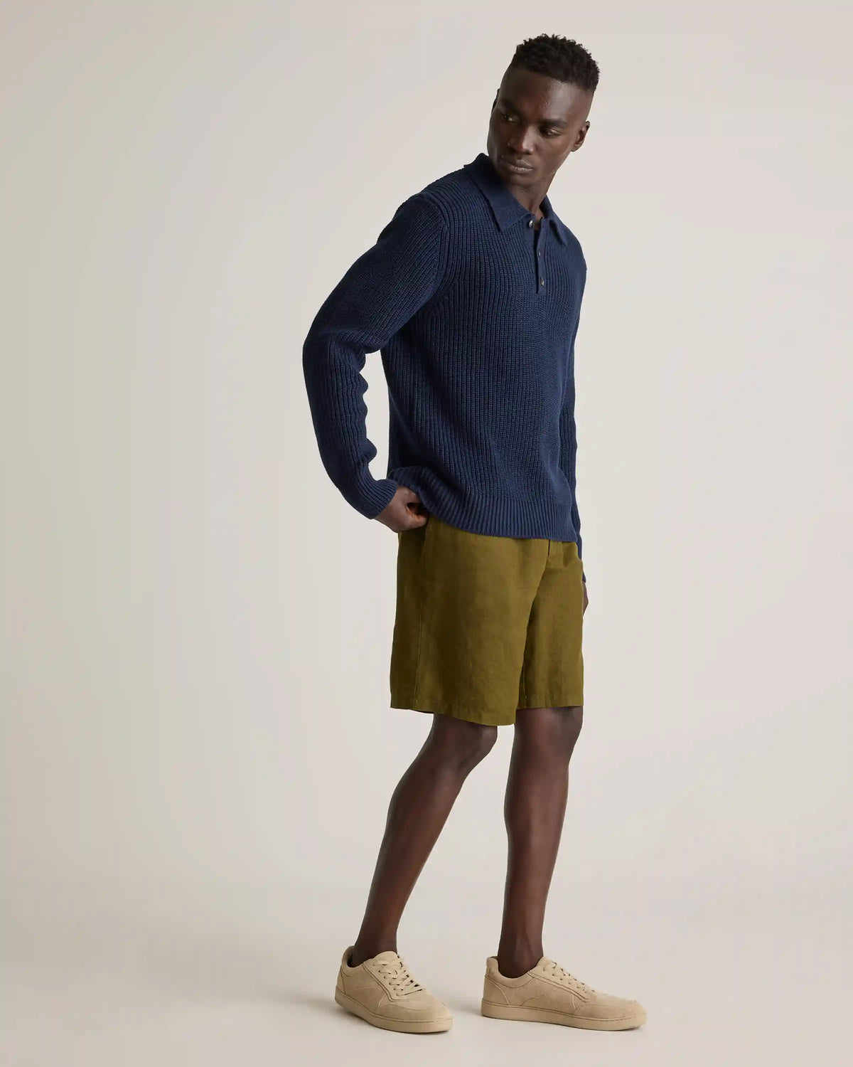 100% Organic Cotton Fisherman Polo Sweater