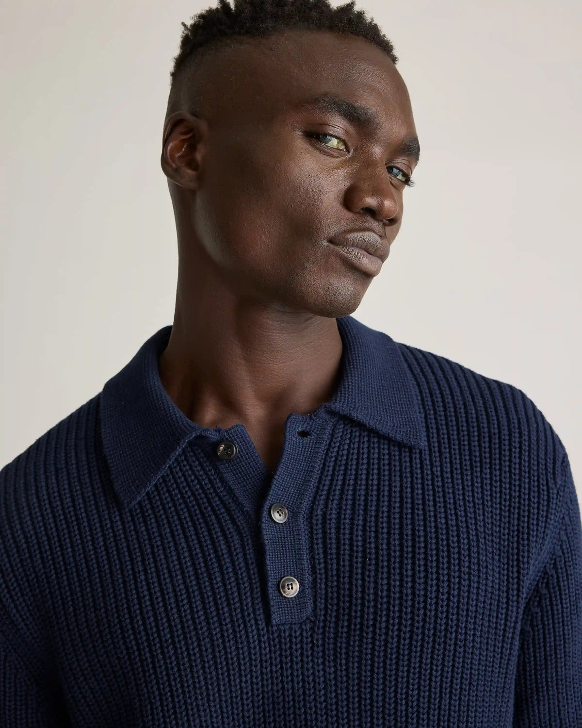 100% Organic Cotton Fisherman Polo Sweater