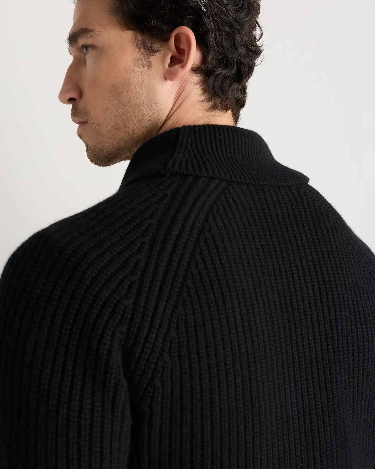 Mongolian Cashmere Shawl Collar Cardigan