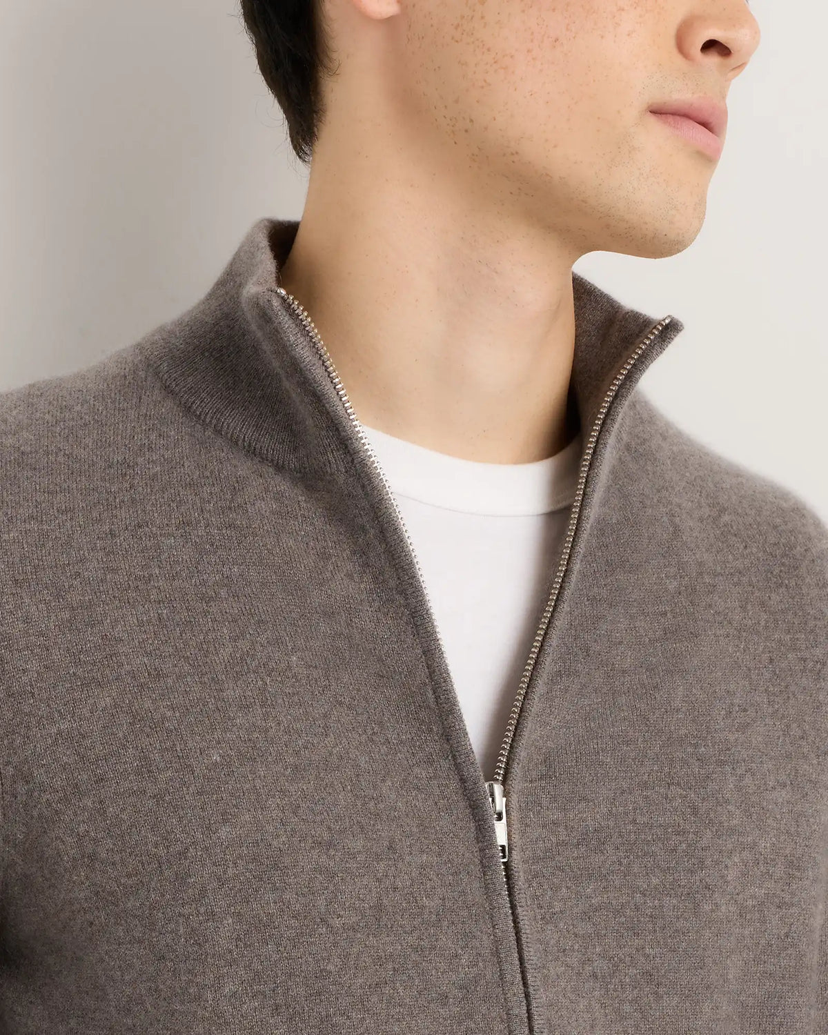 Mongolian Cashmere Full Zip Sweater