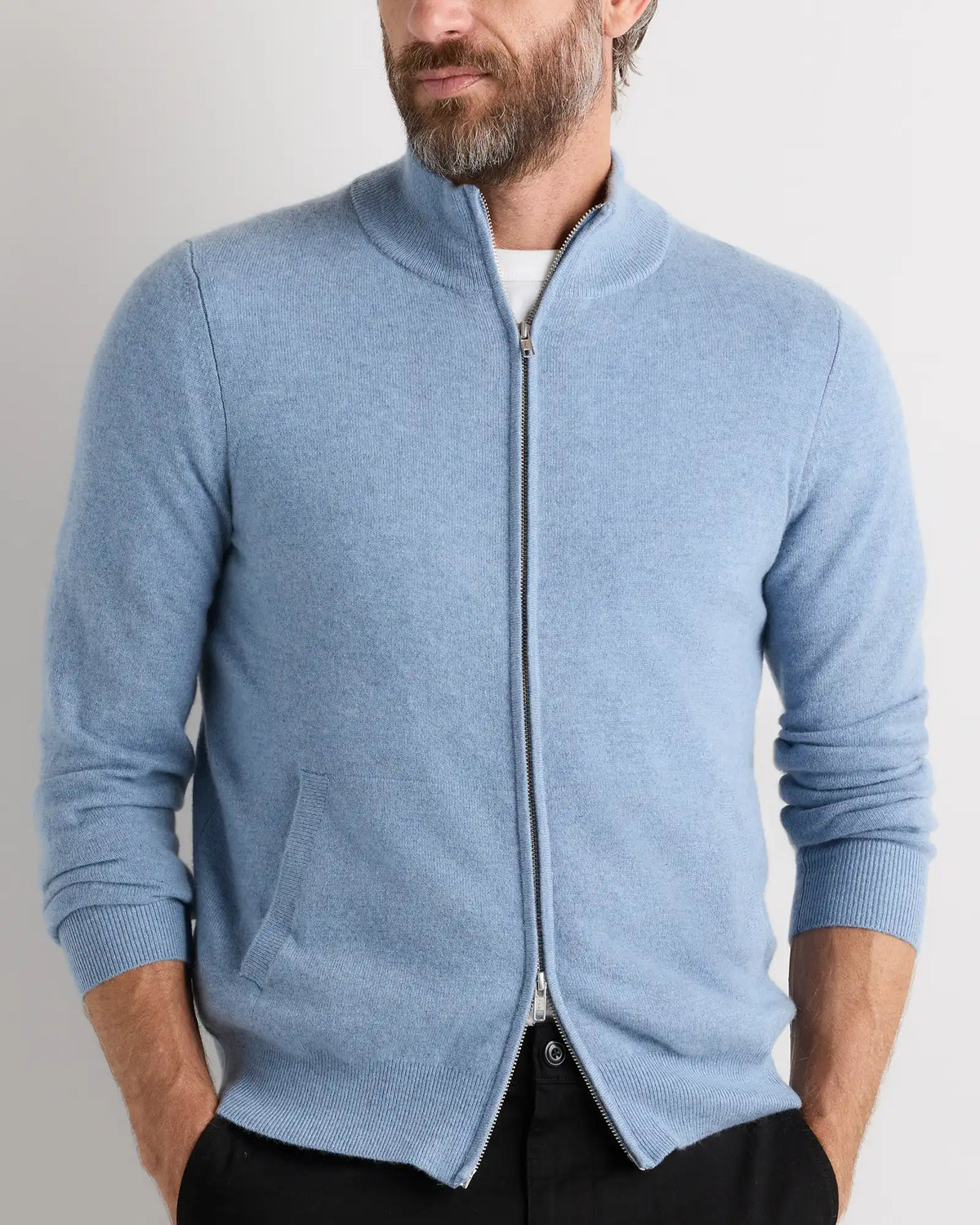 Mongolian Cashmere Full Zip Sweater