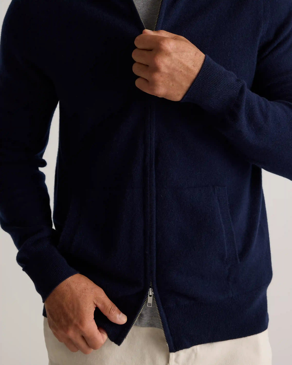 Mongolian Cashmere Full Zip Sweater