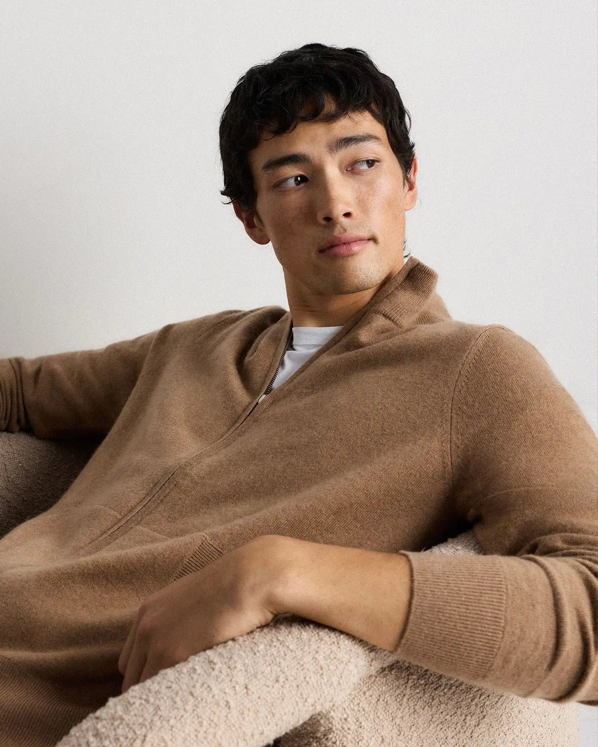 Mongolian Cashmere Full Zip Sweater