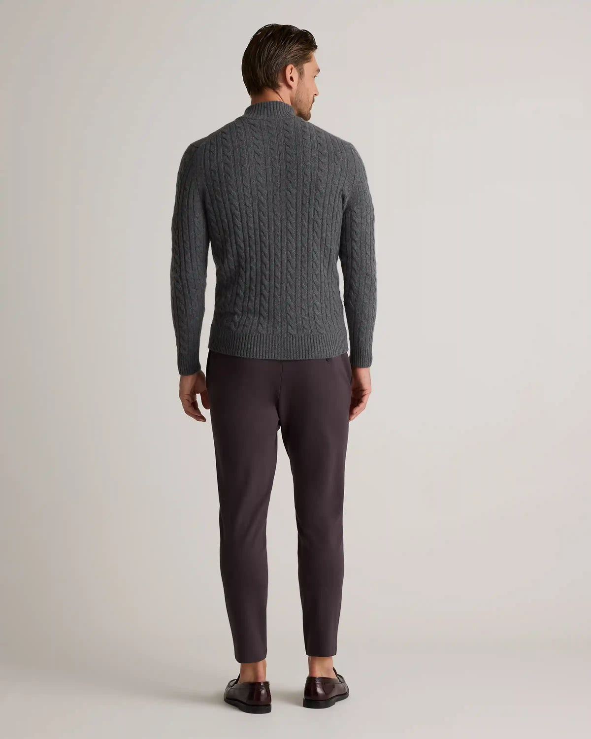 Luxe Baby Cashmere Cable Quarter Zip Sweater
