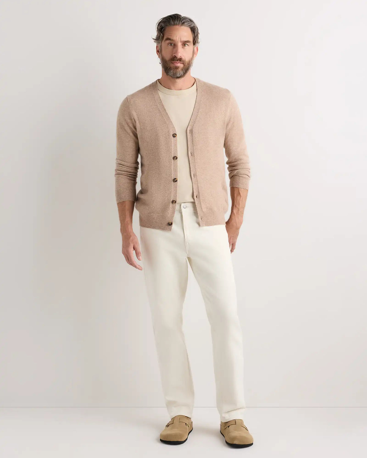 Mongolian Cashmere Cardigan Sweater