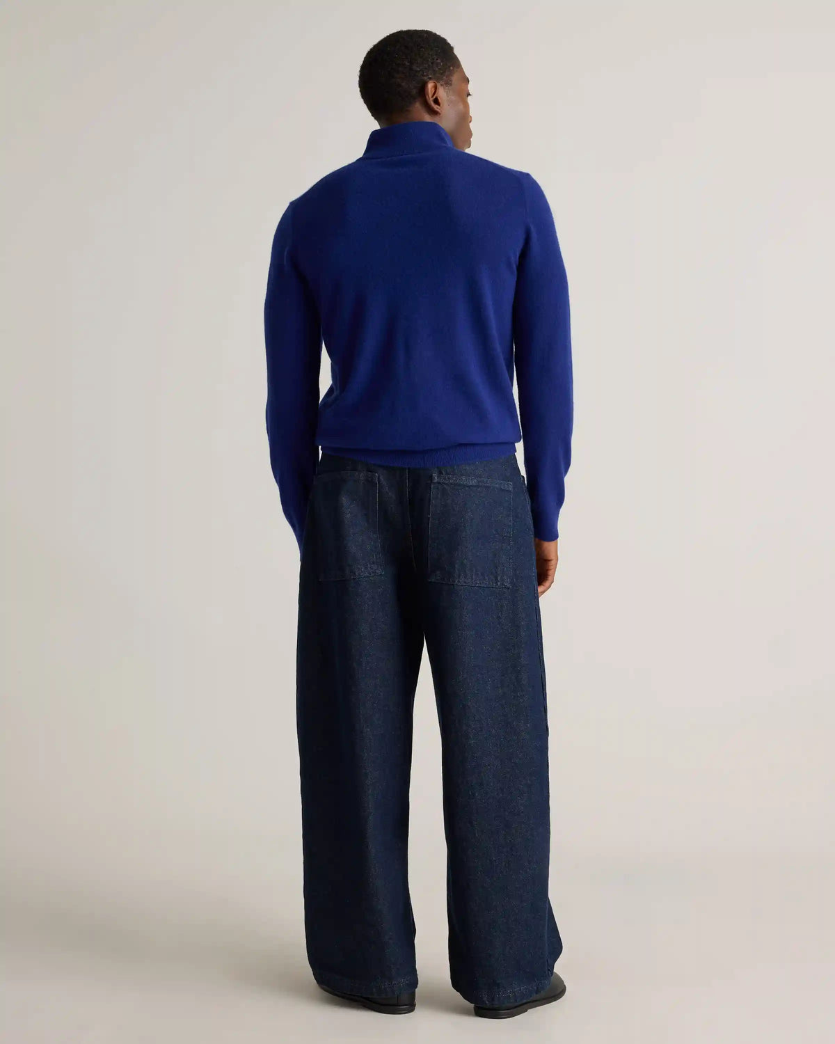 Mongolian Cashmere Quarter Zip Sweater