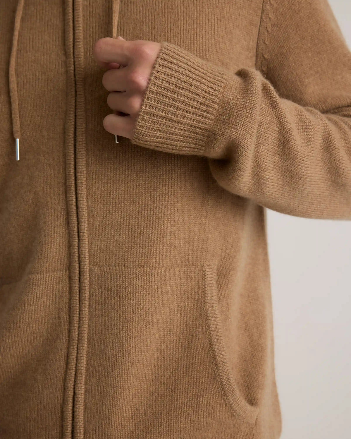 Mongolian Cashmere Full-Zip Hoodie