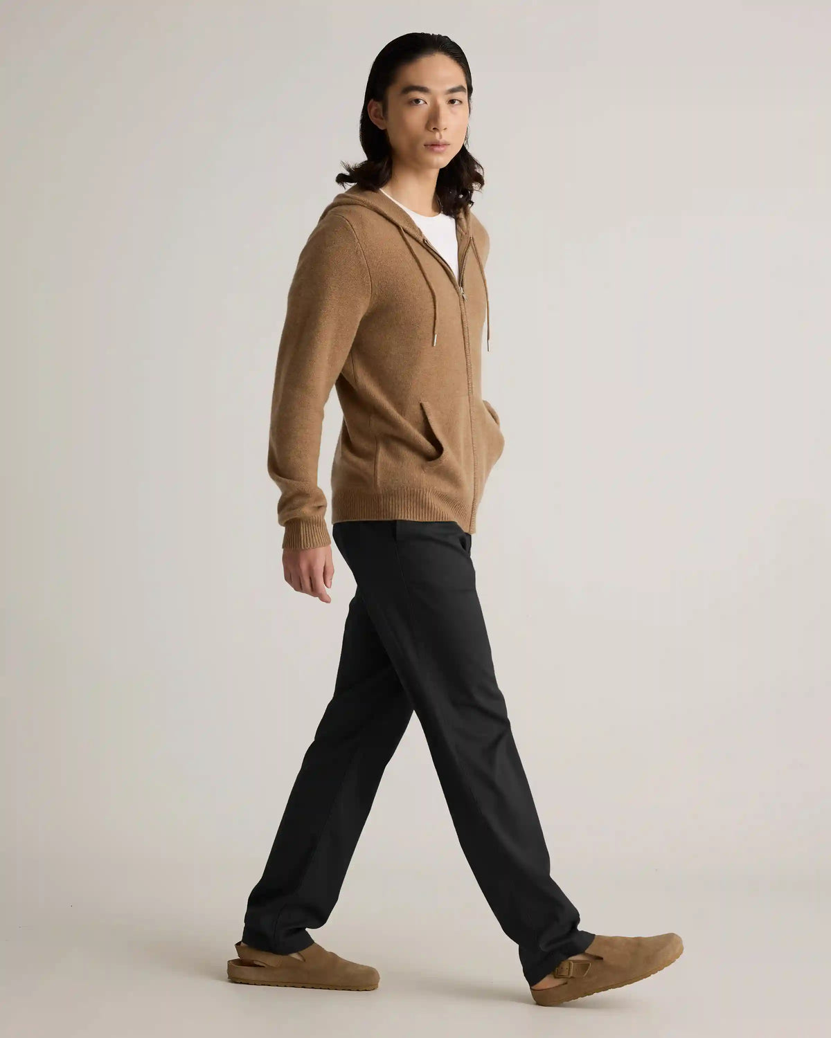 Mongolian Cashmere Full-Zip Hoodie