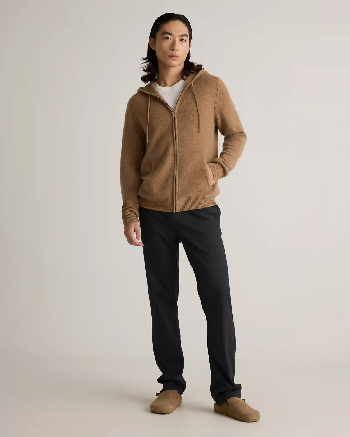Mongolian Cashmere Full-Zip Hoodie