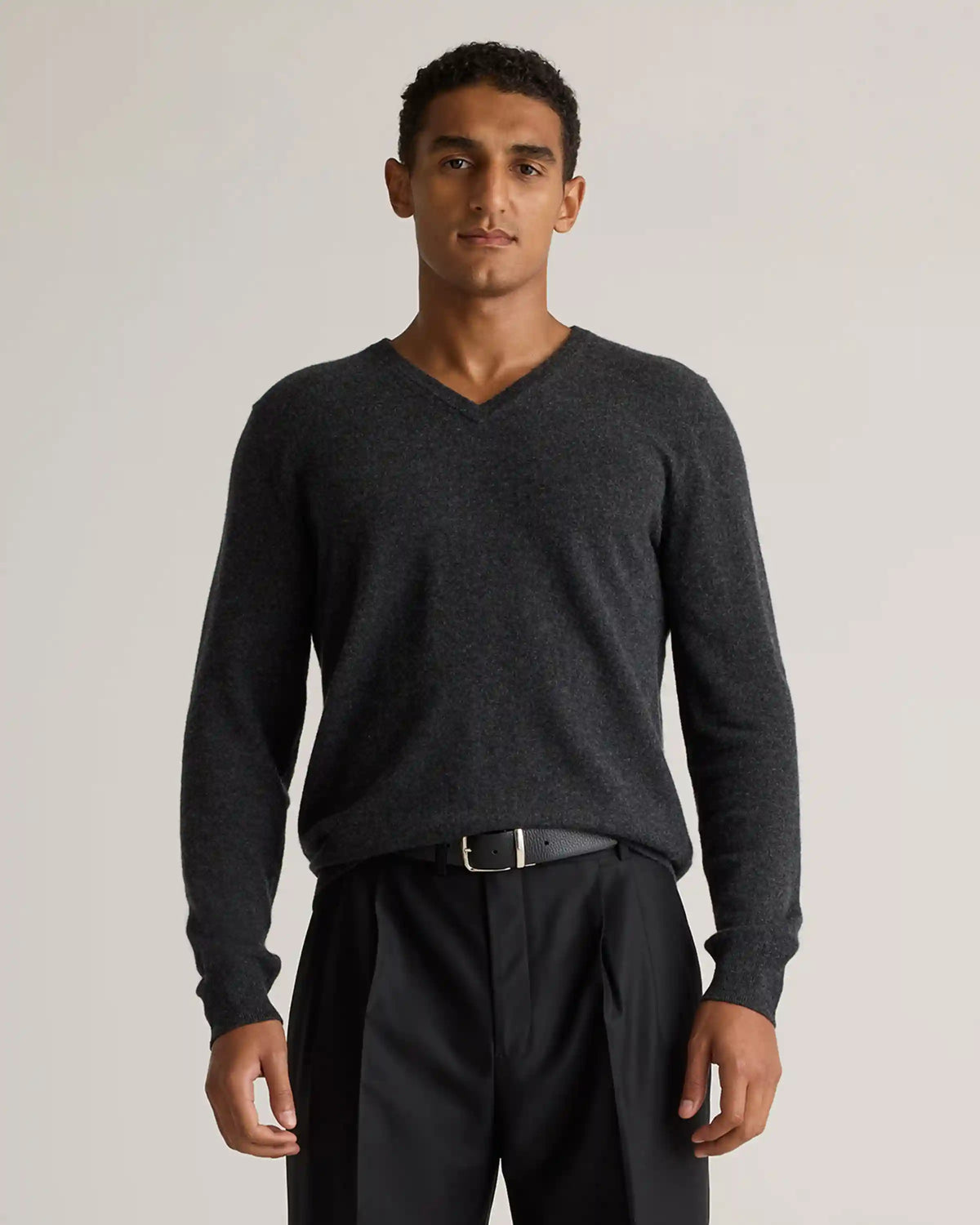 Mongolian Cashmere V-Neck Sweater