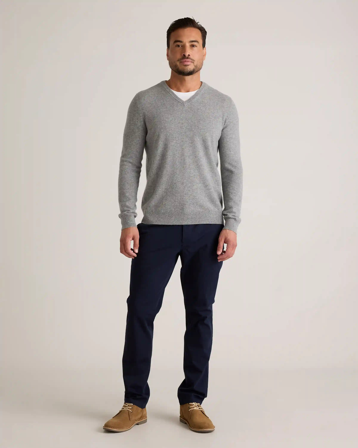 Mongolian Cashmere V-Neck Sweater