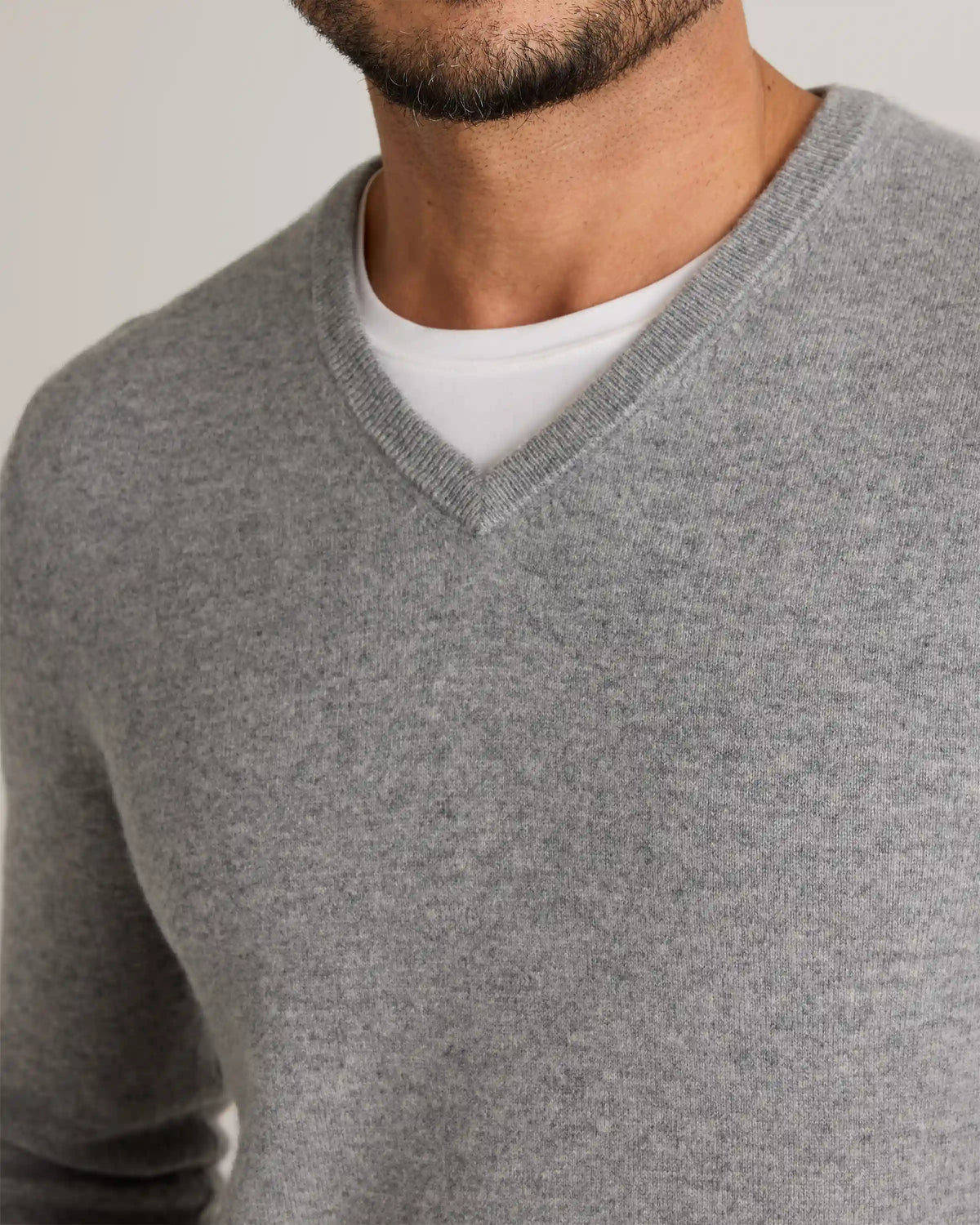 Mongolian Cashmere V-Neck Sweater
