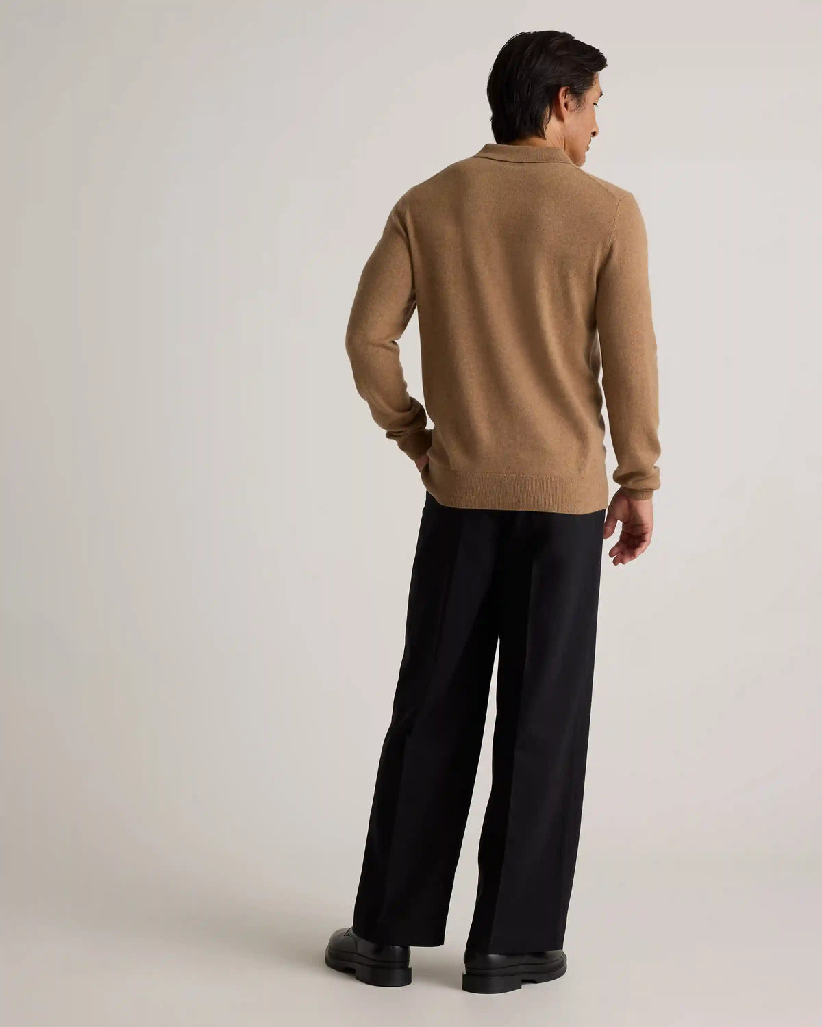 Mongolian Cashmere Polo Sweater