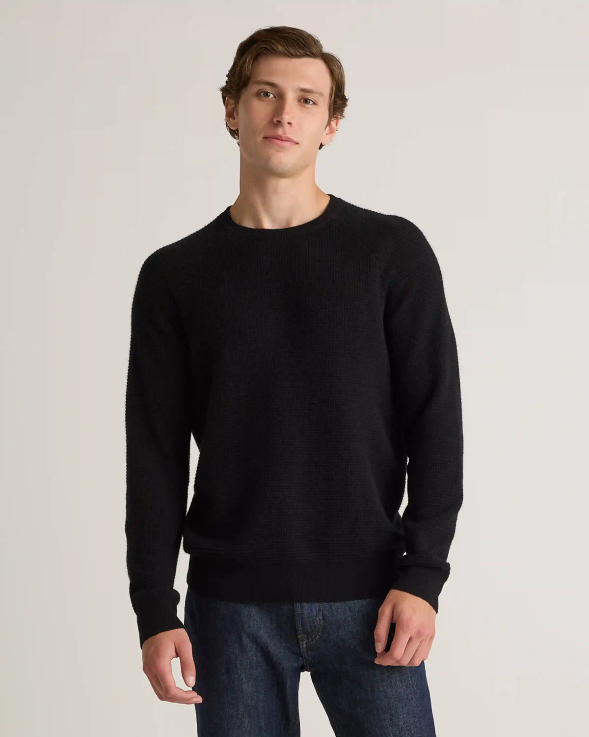 Mongolian Cashmere Waffle Sweatshirt