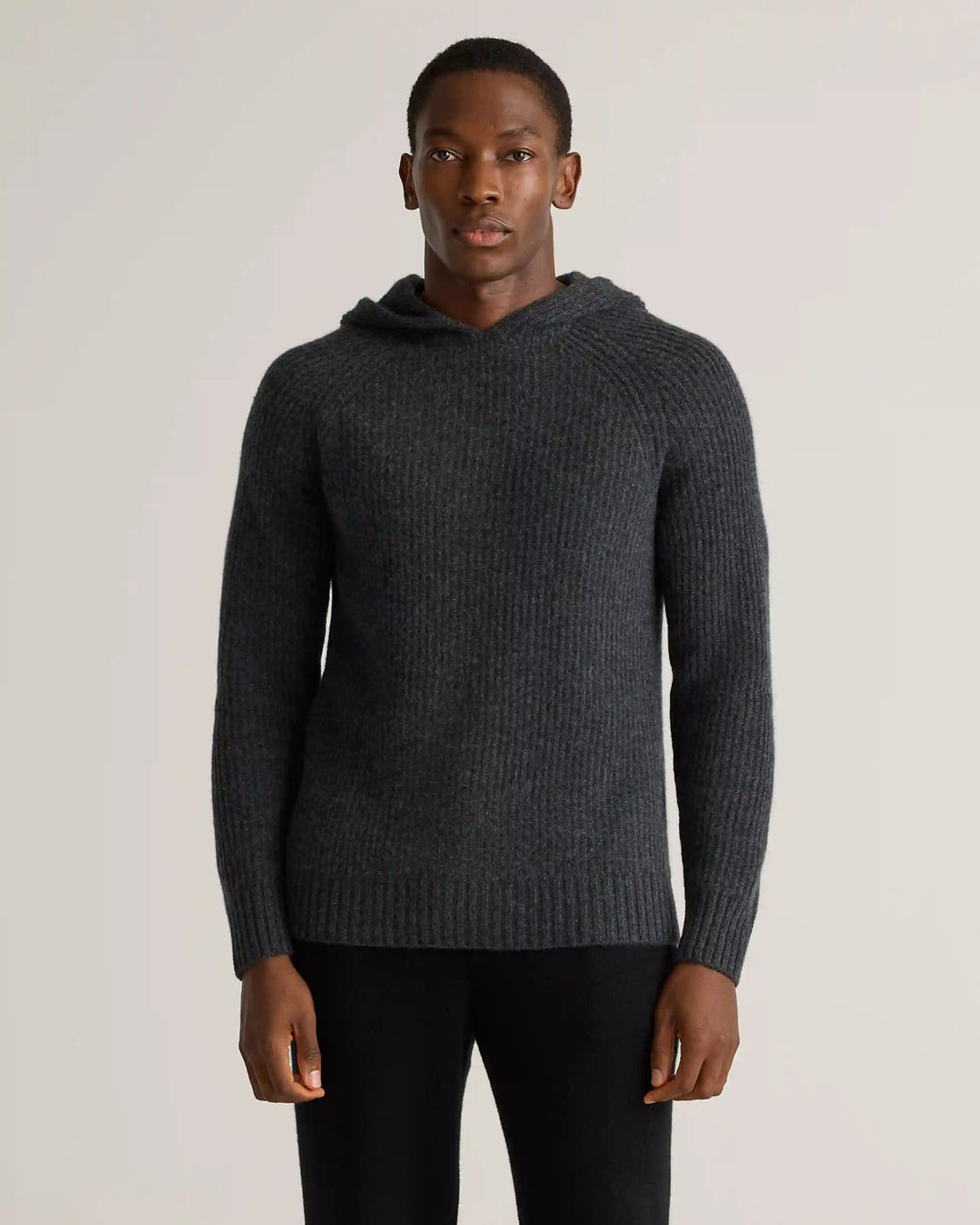 Mongolian Cashmere Fisherman Pullover Hoodie